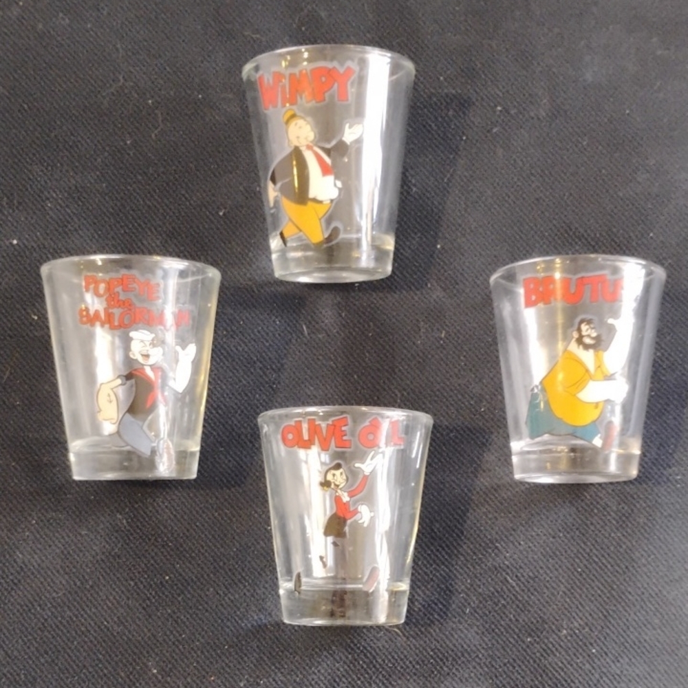 Popeye Character Shot Glass Set